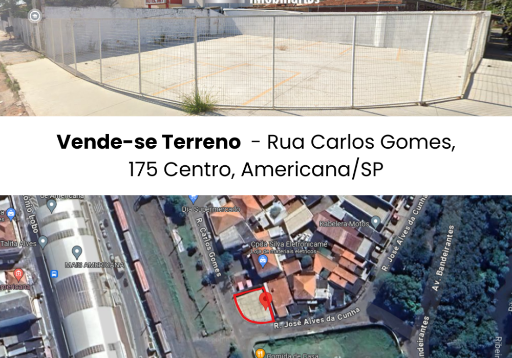 Terreno centro - Americana Rua Carlos Gomes, 175 centro, AmericanaSP